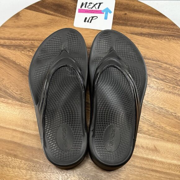 Womens size 6-OOFOS OOmega OOlala Luxe Flip Flop Thong Recovery Sandals - Picture 8 of 9
